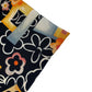 Geometric Floral Printed Polyester - 44” - Navy/Yellow/Red