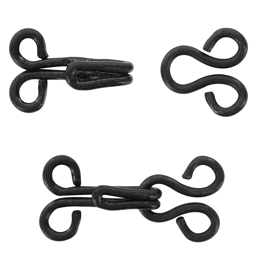 Hooks & Eyes - Black - Size 2 - 14 Sets