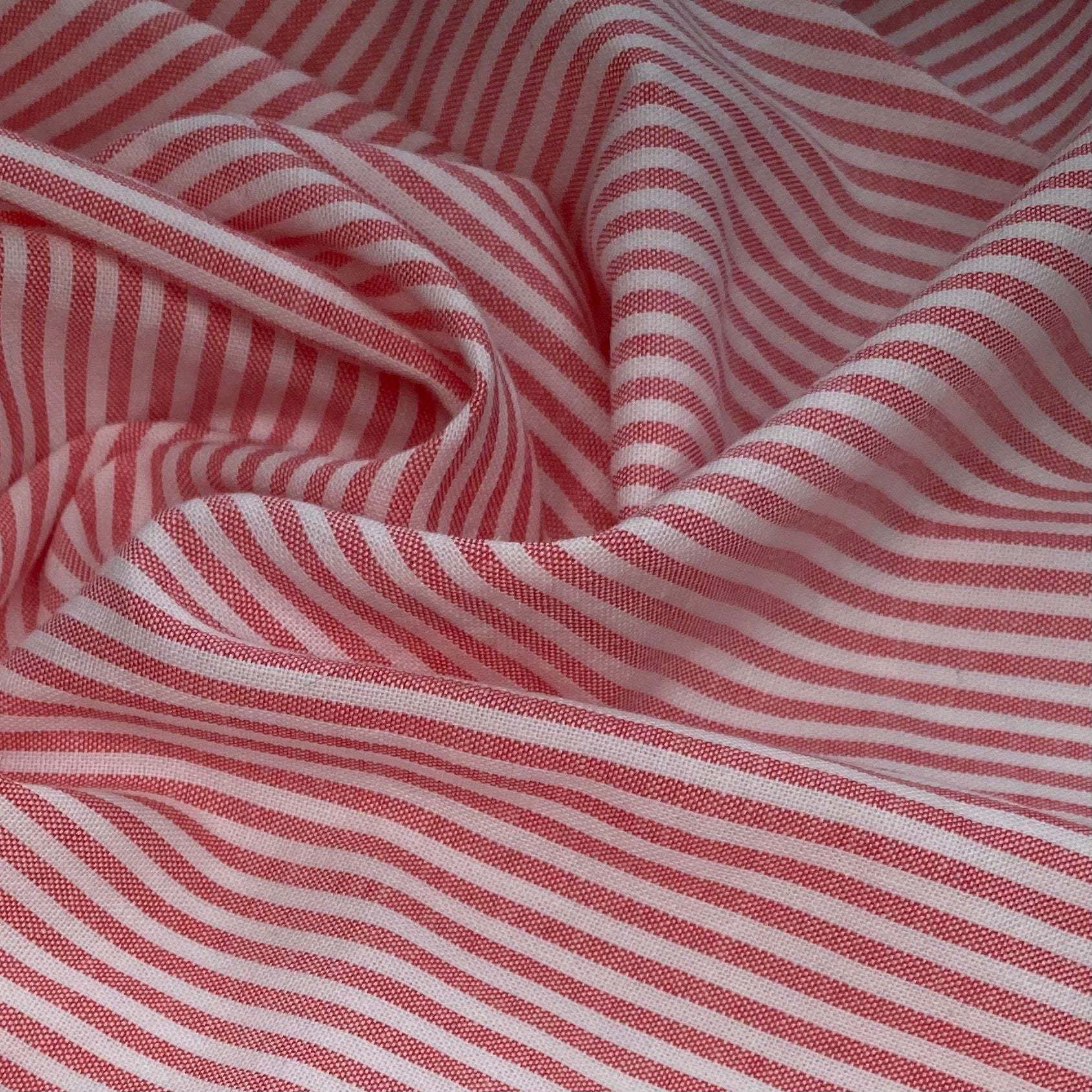 Yarn Dyed - Striped Cotton - Pink/White