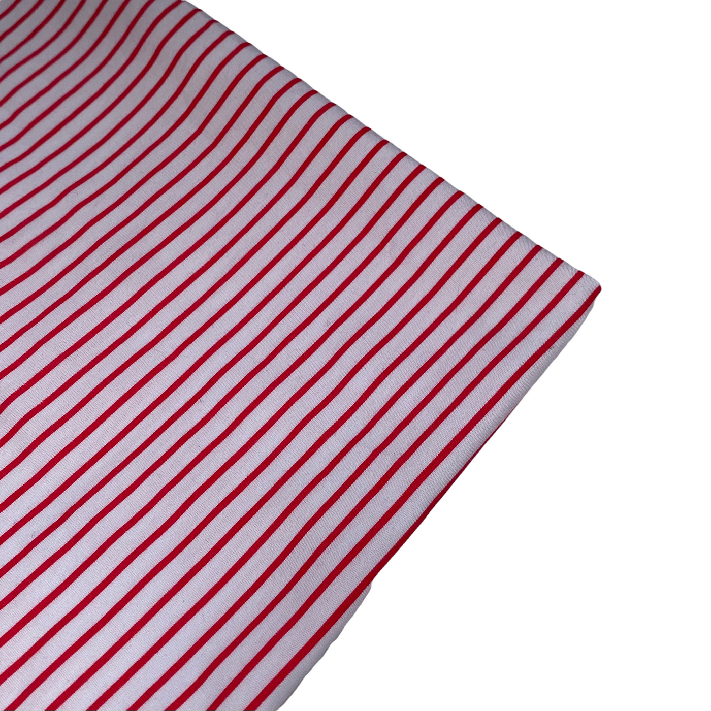 Striped Printed Cotton - White/Red