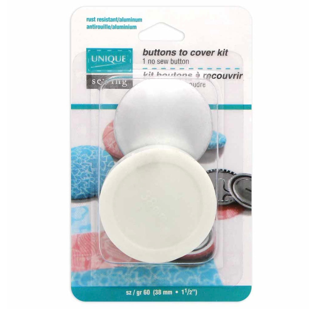 Buttons to Cover Kit with Tool - Size 60- 38mm (1 1/2″) - 1 set