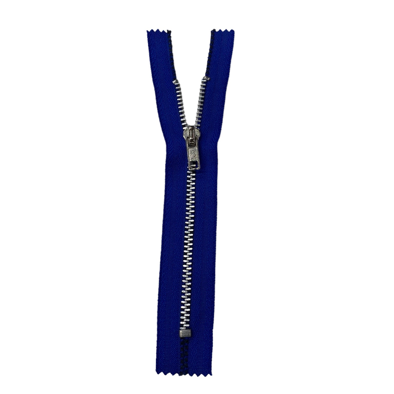 Regular Metal Zipper - 5” - Blue/Silver