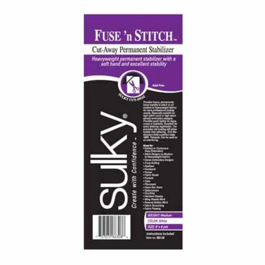 Fuse 'N Stitch - White - 20cm x 7.3m (8″ x 8yd) roll