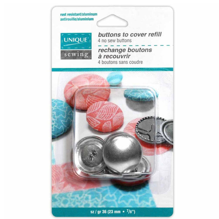 Buttons to Cover Refill - Size 30 - 19mm (3/4″) - 5 sets