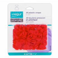 Plastic Snap Fasteners - Size 2 - 11mm (3/8″) - 30 sets - Baby Pink