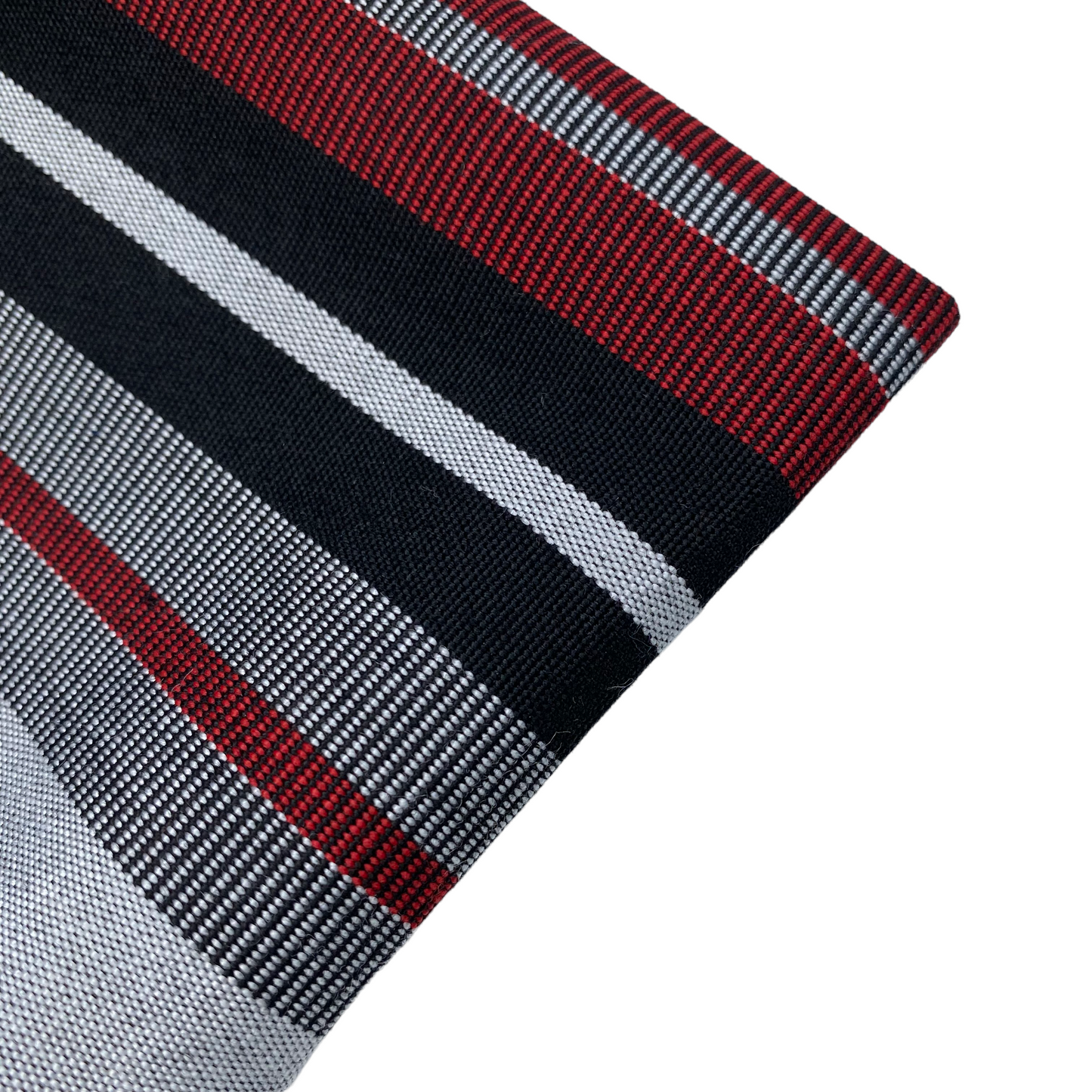 Sunbrella Striped Woven Upholstery - 48”- White/Black/Red
