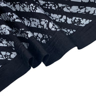 Striped Silk Shantung - Black/Silver