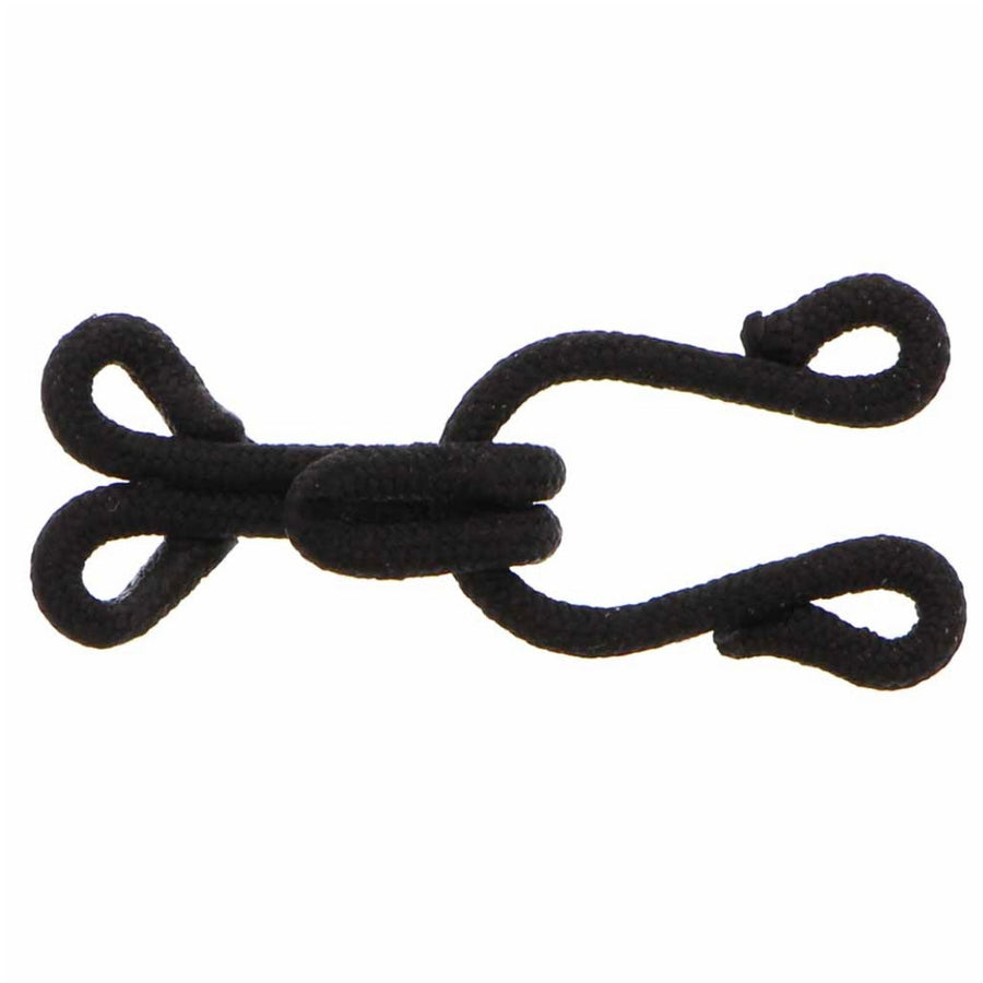 Covered Hooks & Eyes - Black - 4cm - 2 Sets