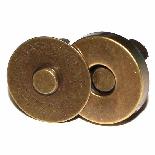 Magnetic Snaps - 13mm (1/2″) - Antique Gold - 2pcs