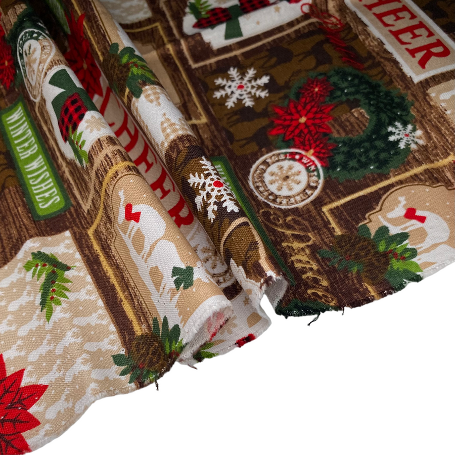 Quilting Cotton - Holiday Cheer - Remnant