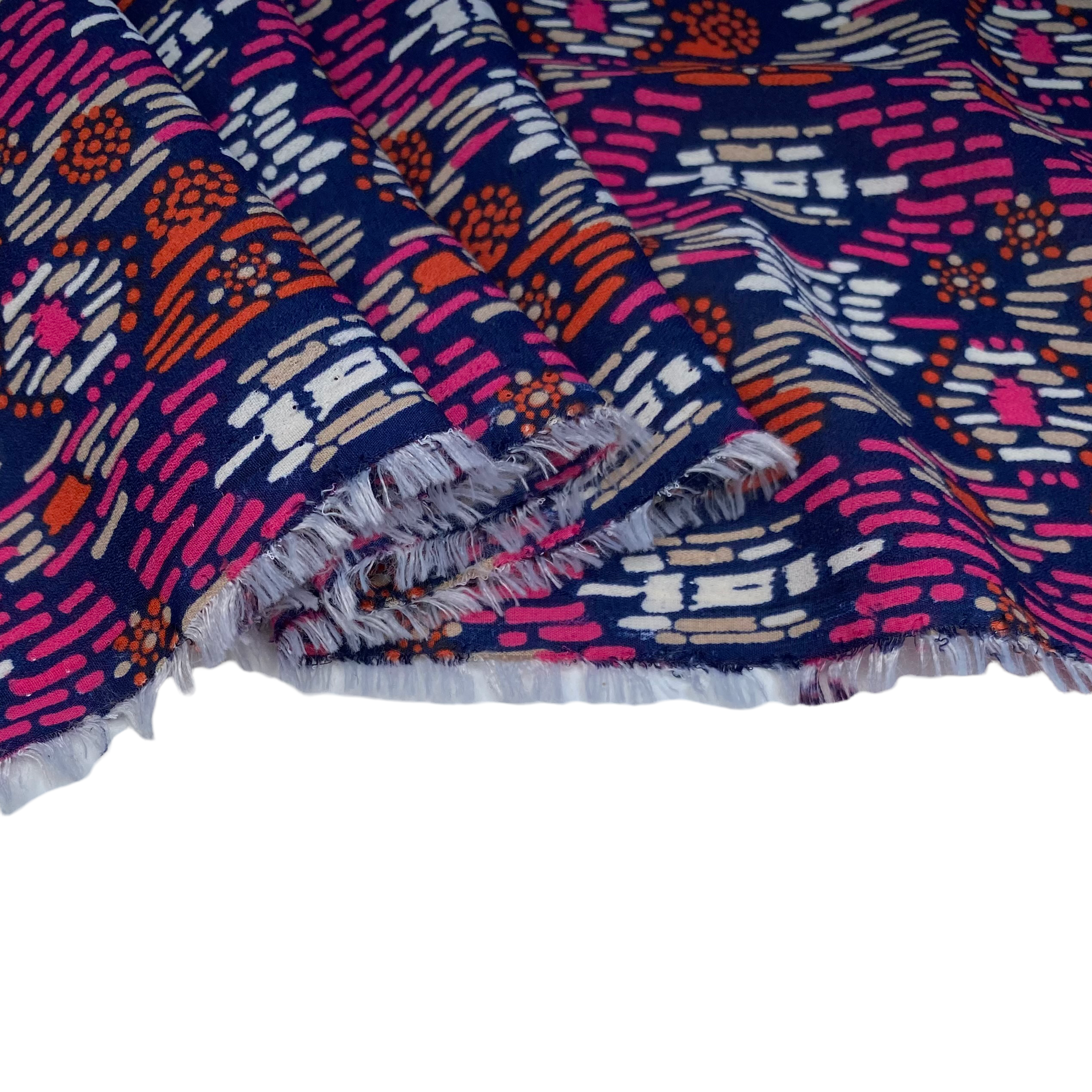 Printed Polyester Chiffon - 60” - Pink/Purple/Orange