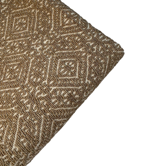 Patterned Upholstery - Designer Remnant - Gold/Ivory