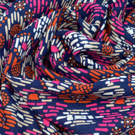 Printed Polyester Chiffon - 60” - Pink/Purple/Orange