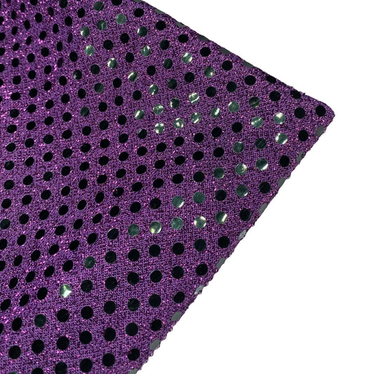 Faux Sequin Shiny Confetti Dot Knit - 44” - Violet