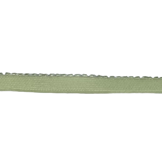 Picot Edge Decorative Elastic - Soft Back - 10mm - By the Yard - Light Green