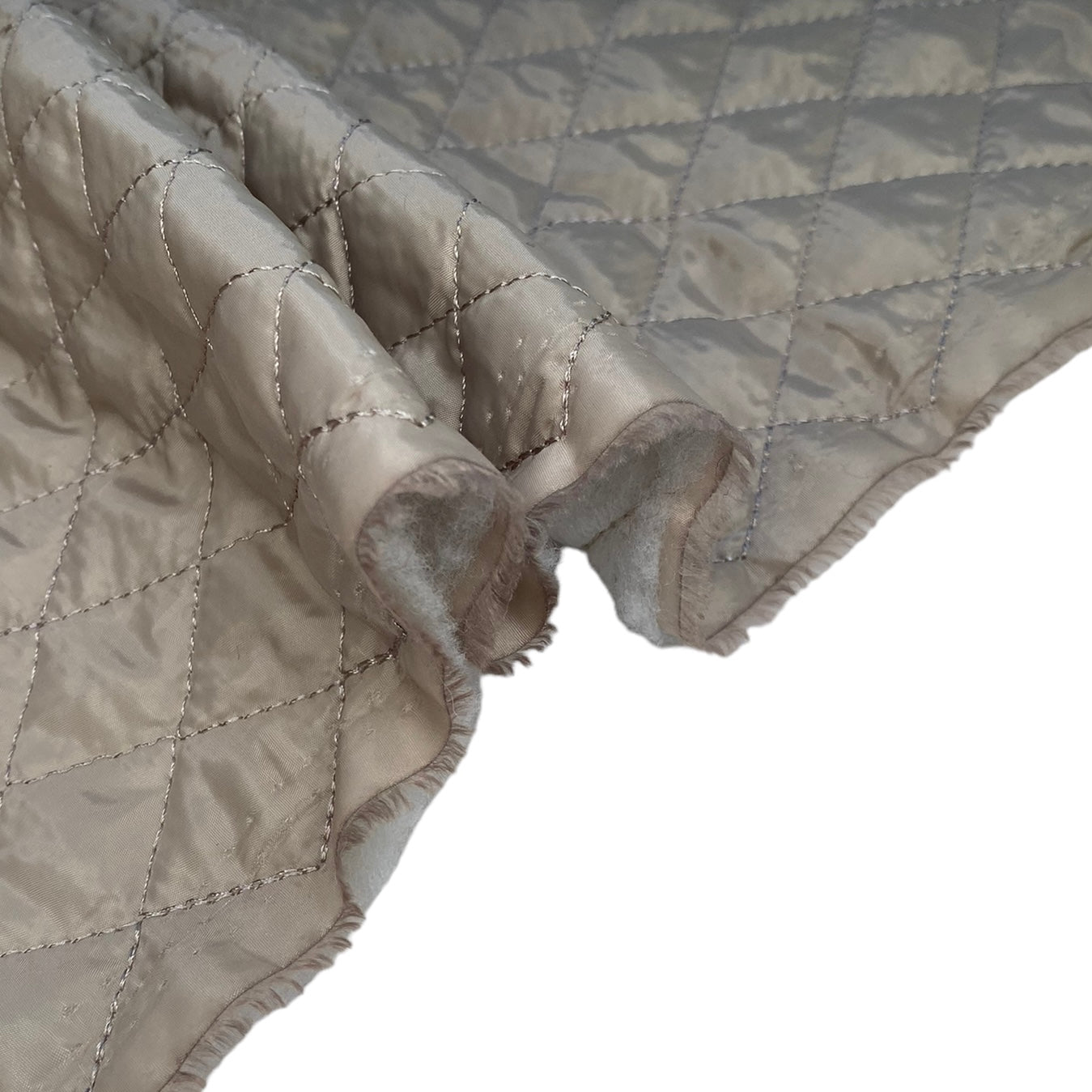 Quilted Nylon - Diamonds - Beige