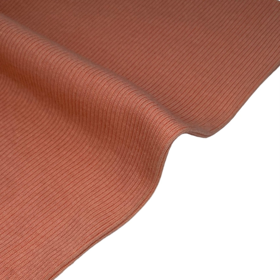 Cotton Tubular Rib Knit - Peach