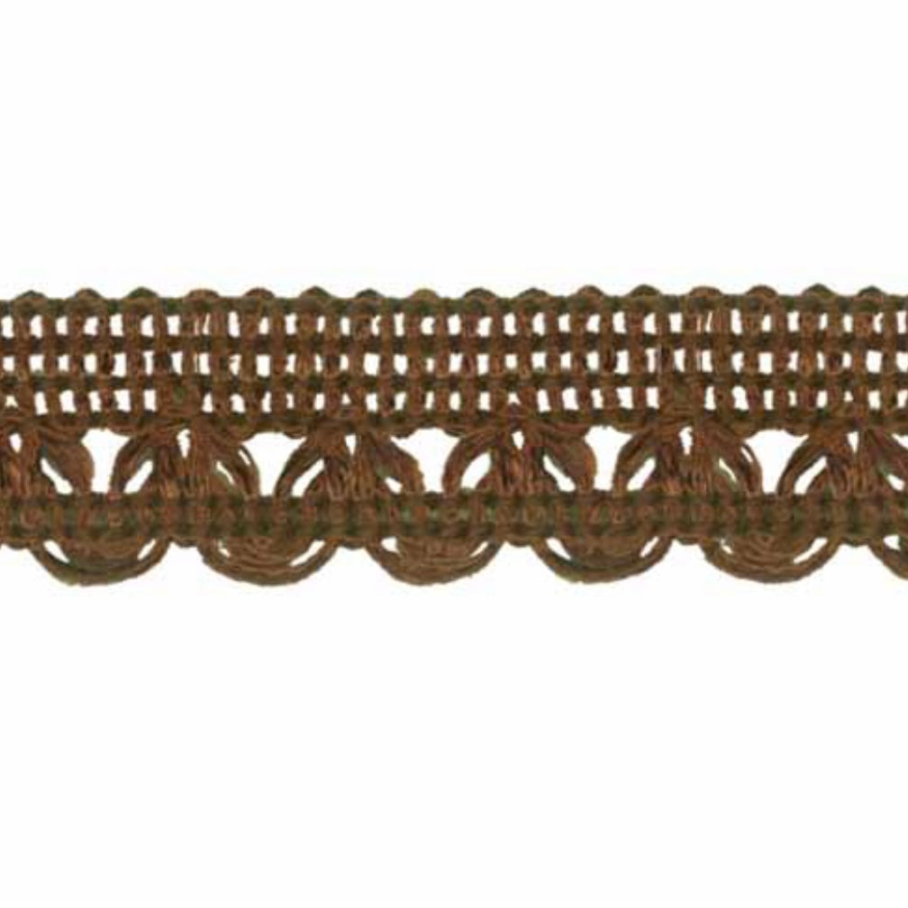 Knit Scroll - 13mm - By the Yard - Brown