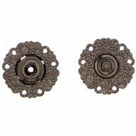 Decorative Snap Fastener - 25mm - 1 set - Silver