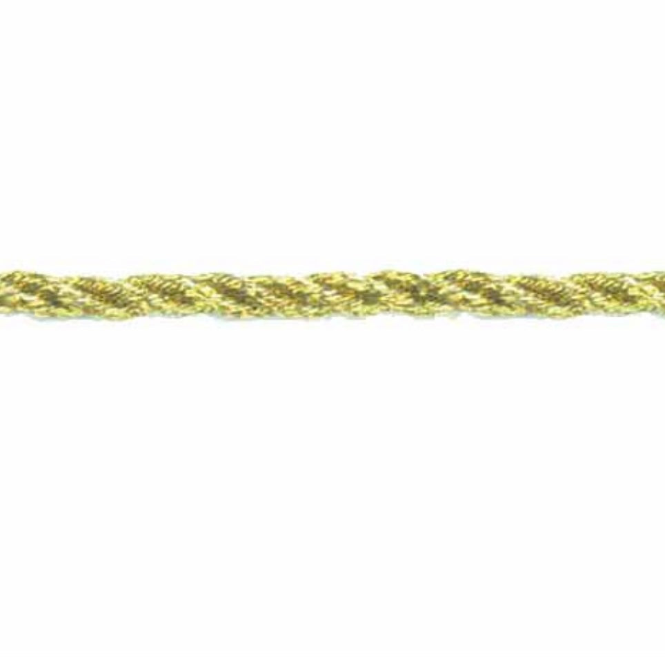 Metallic Twisted Cord - 2.5mm - Gold