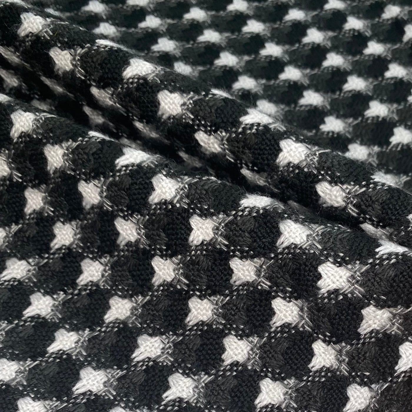 Woven Wool Coating - Black/White/Grey