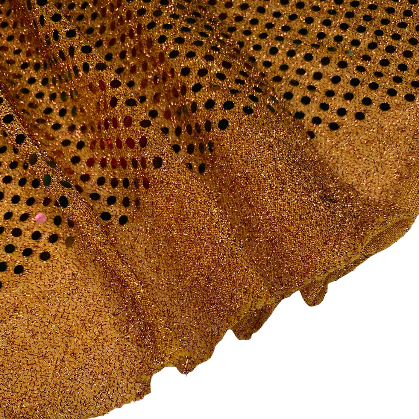 Faux Sequin Shiny Confetti Dot Knit - 44” - Orange/Rainbow
