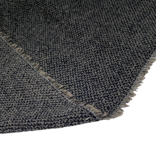 Woven Wool Coating - Remnant - Black/Taupe