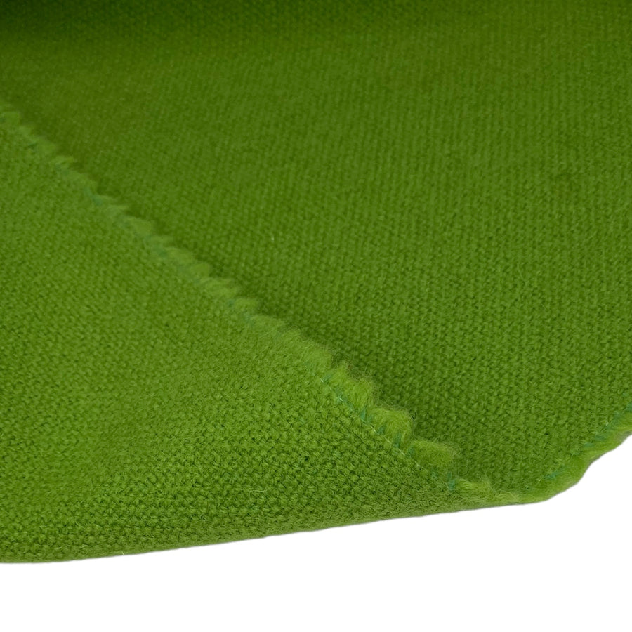 Woven Wool Coating - Remnant - Lime Green