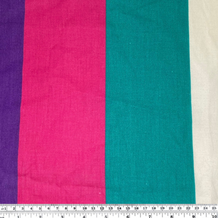 Striped Cotton - 60” - Cream/Purple/Pink/Green