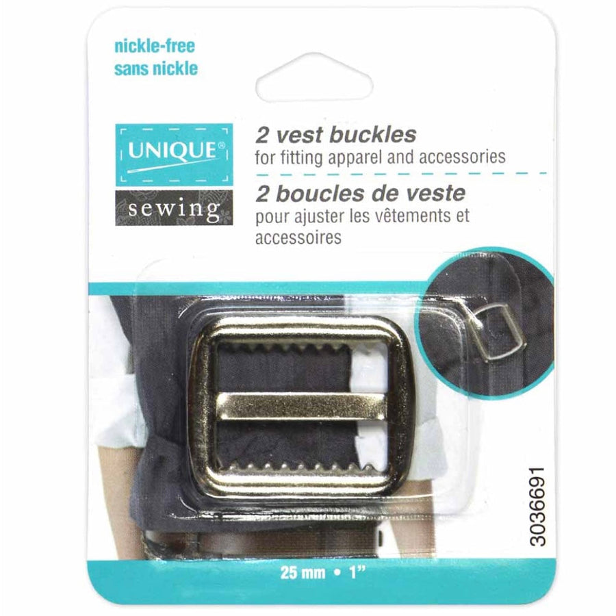 Vest Buckles - 25mm (1″) - Silver - 2 pcs