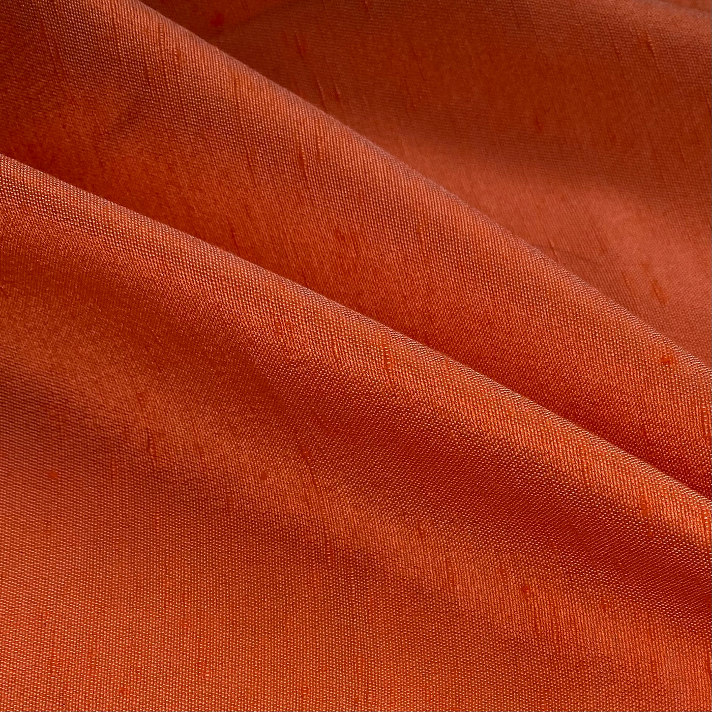 Polyester Shantung Satin - 48” - Orange/White