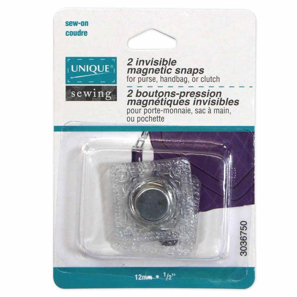 Invisible Magnetic Snaps - Sew-On - 12mm (1/2″) - 2 sets