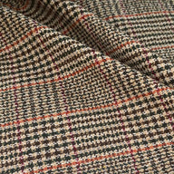 Wool Plaid - Beige/Green/White/Burgundy/Orange