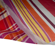 Striped Silk Chiffon - 44” - Purple/Yellow/Orange