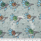 Embroidered Silk Organza - Green - Remnant