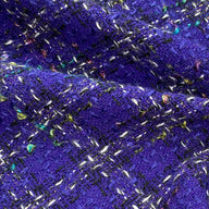 Wool Boucle Coating - Purple