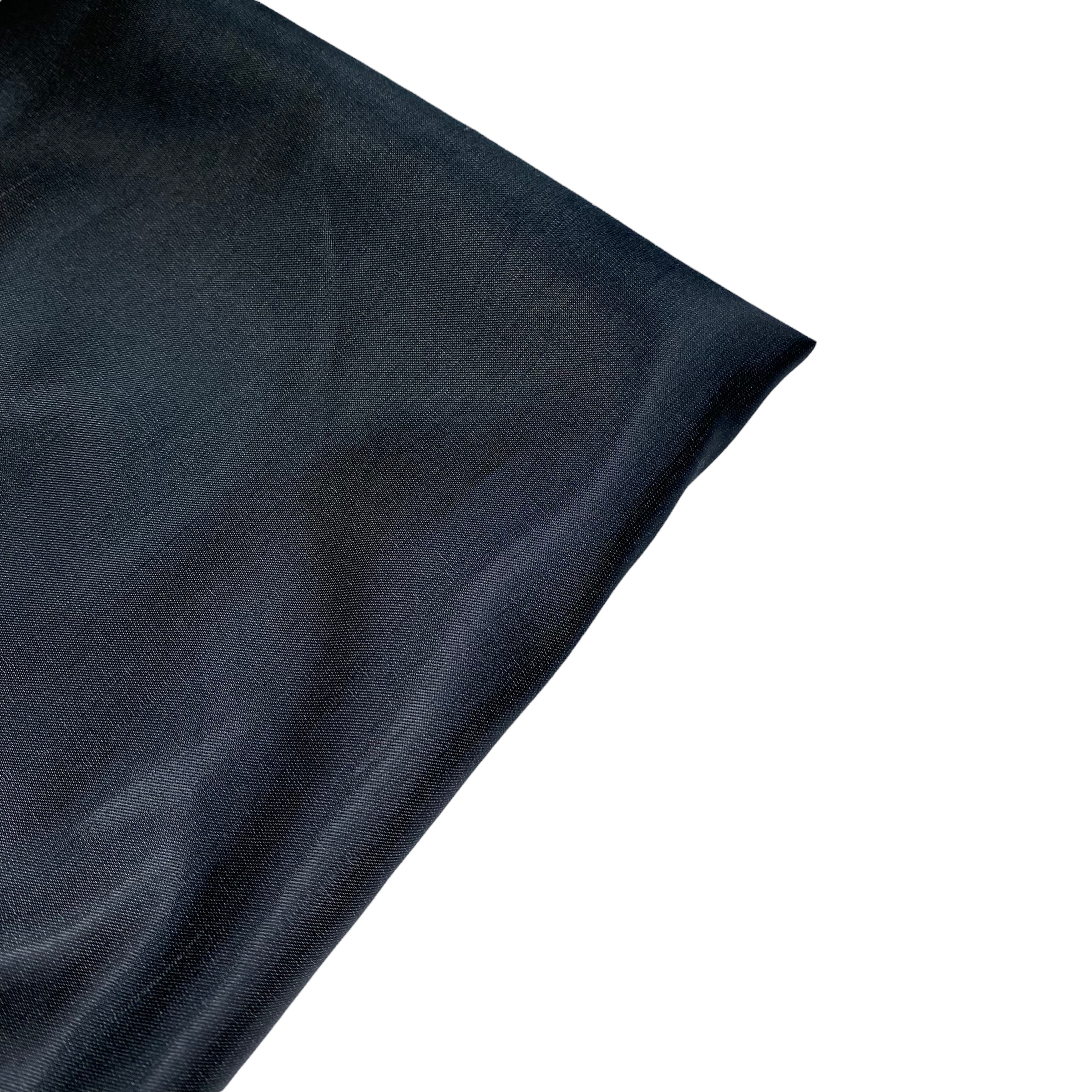 Polyester Shantung Satin - 56” - Black/Grey