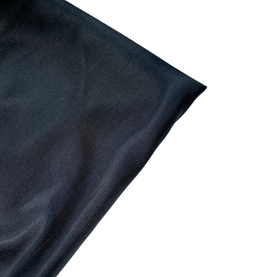 Polyester Shantung Satin - 56” - Black/Grey