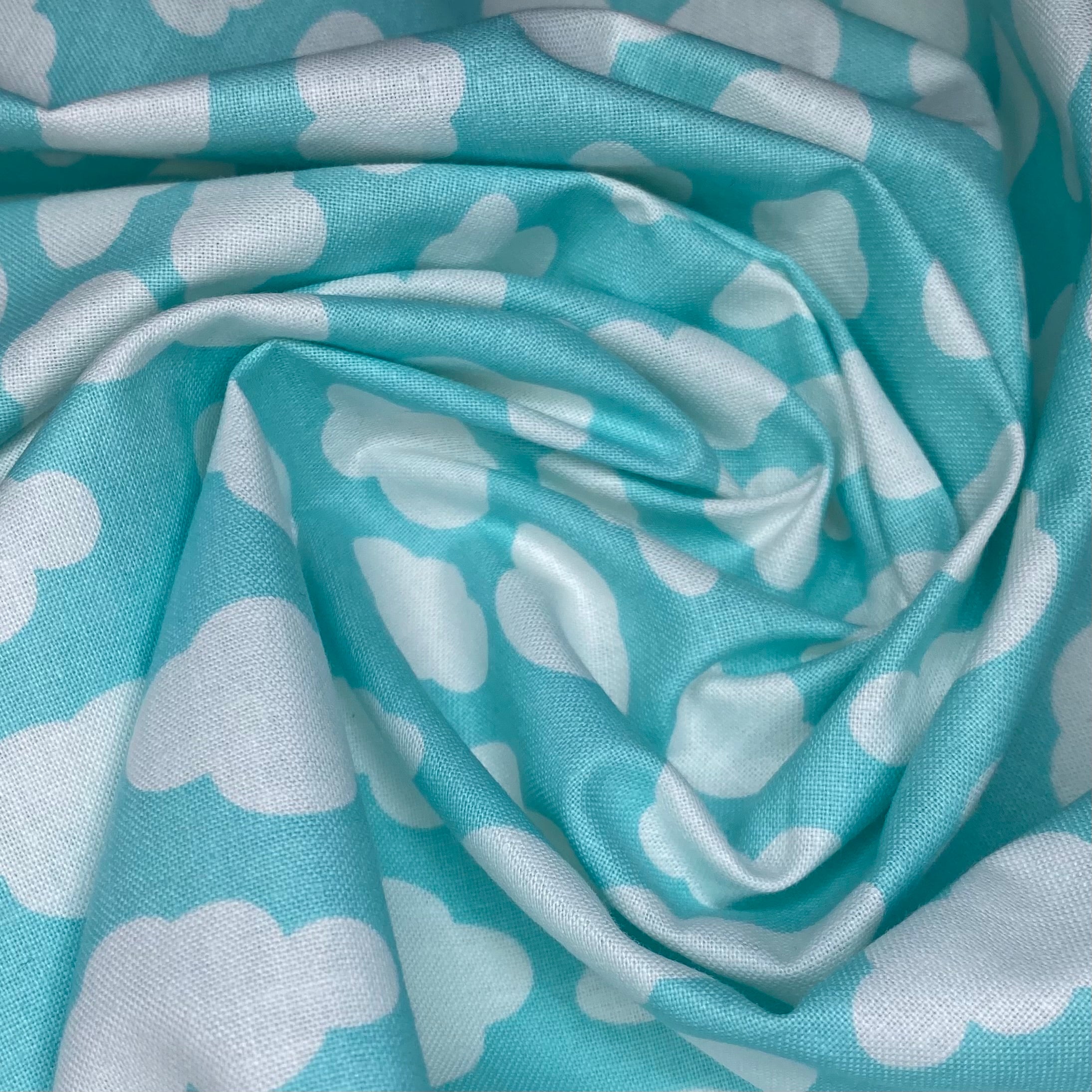 Quilting Cotton - Clouds - Blue/White
