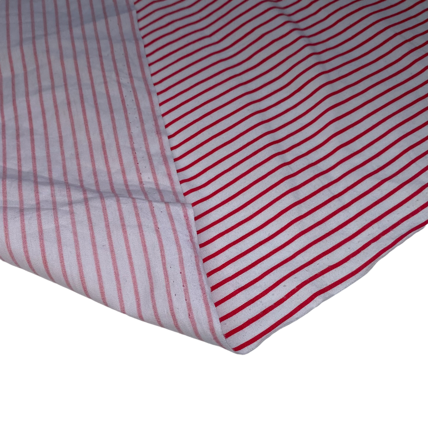 Striped Printed Cotton - White/Red