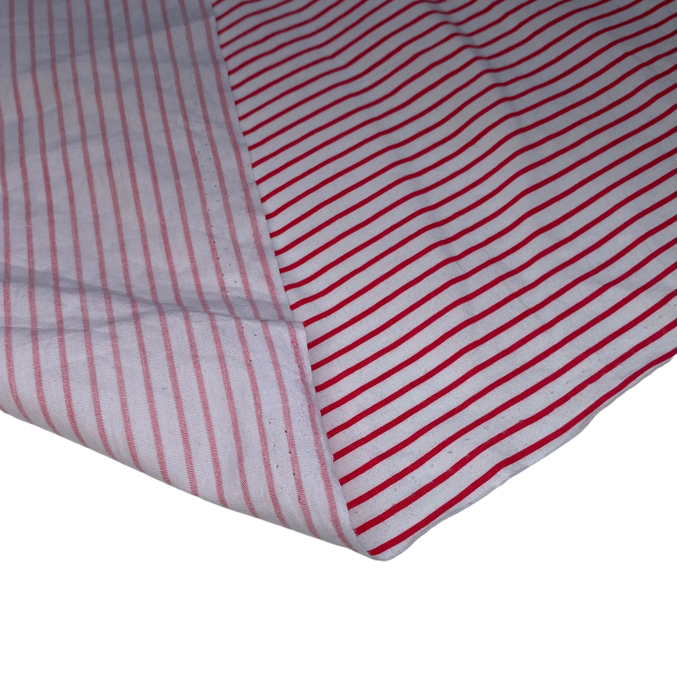 Striped Printed Cotton - White/Red