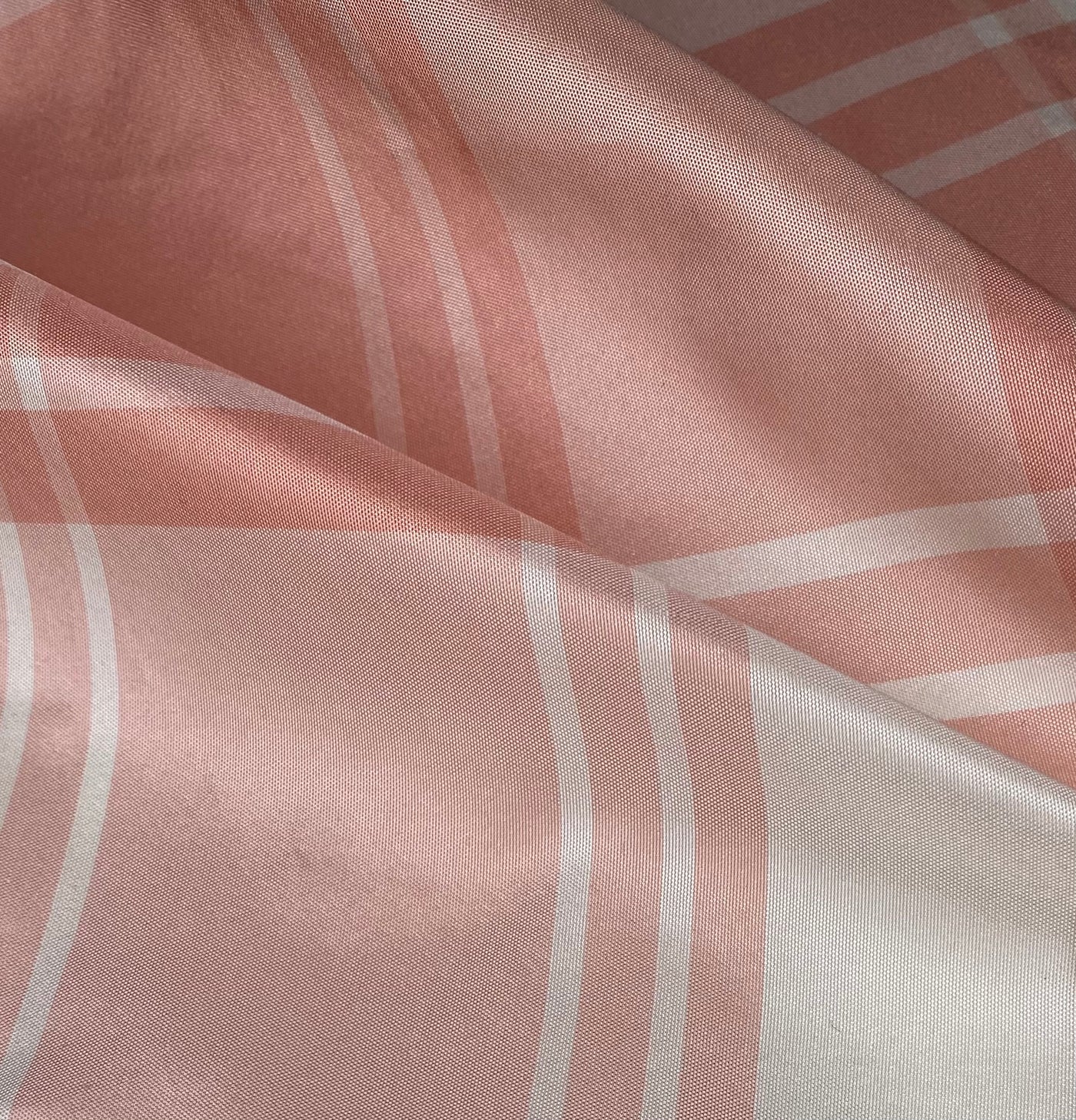 Plaid China Silk - Pink/Off White