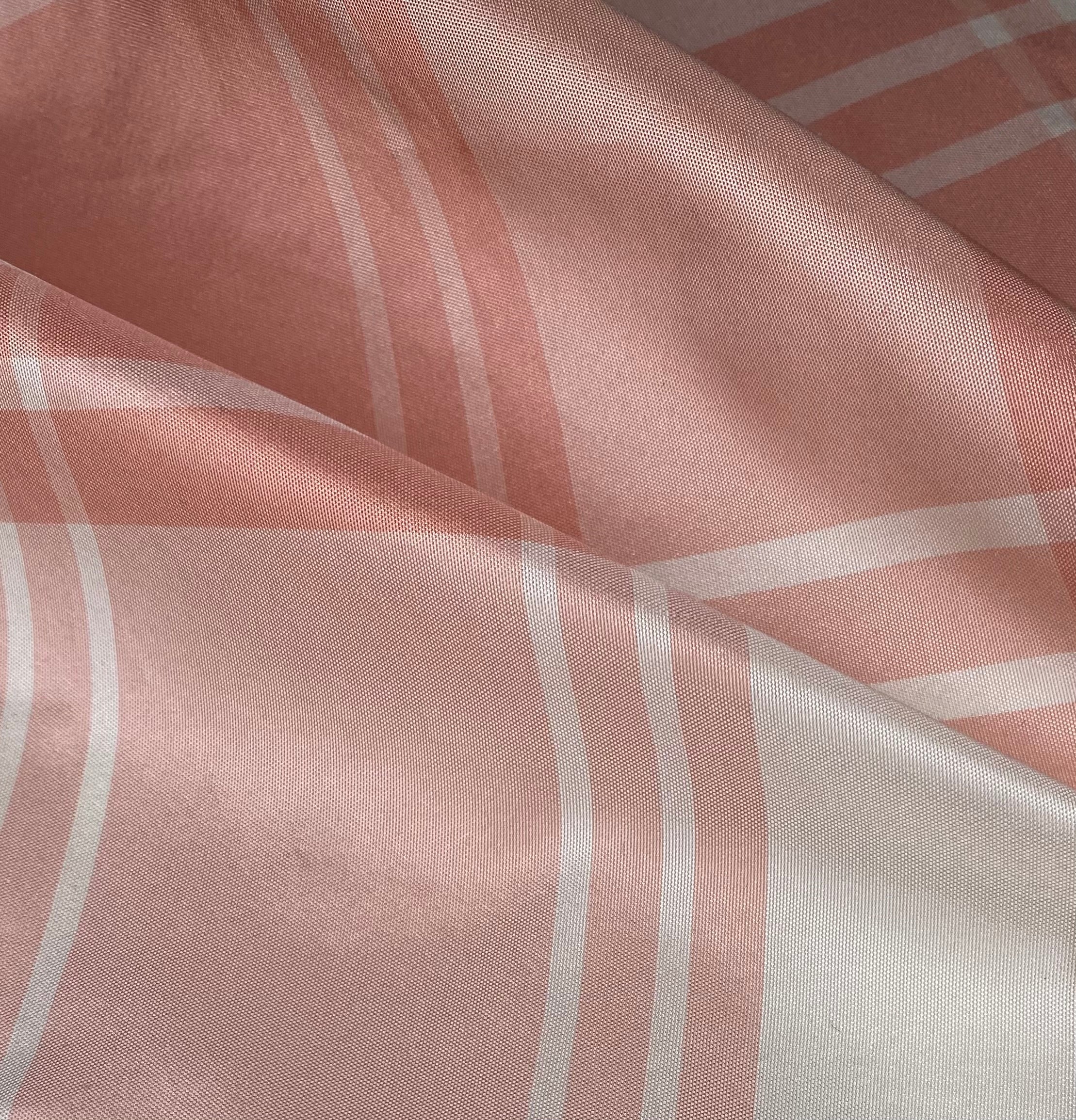 Plaid China Silk - Pink/Off White