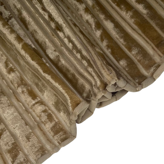 Striped Burnout Stretch Velvet - Light Brown