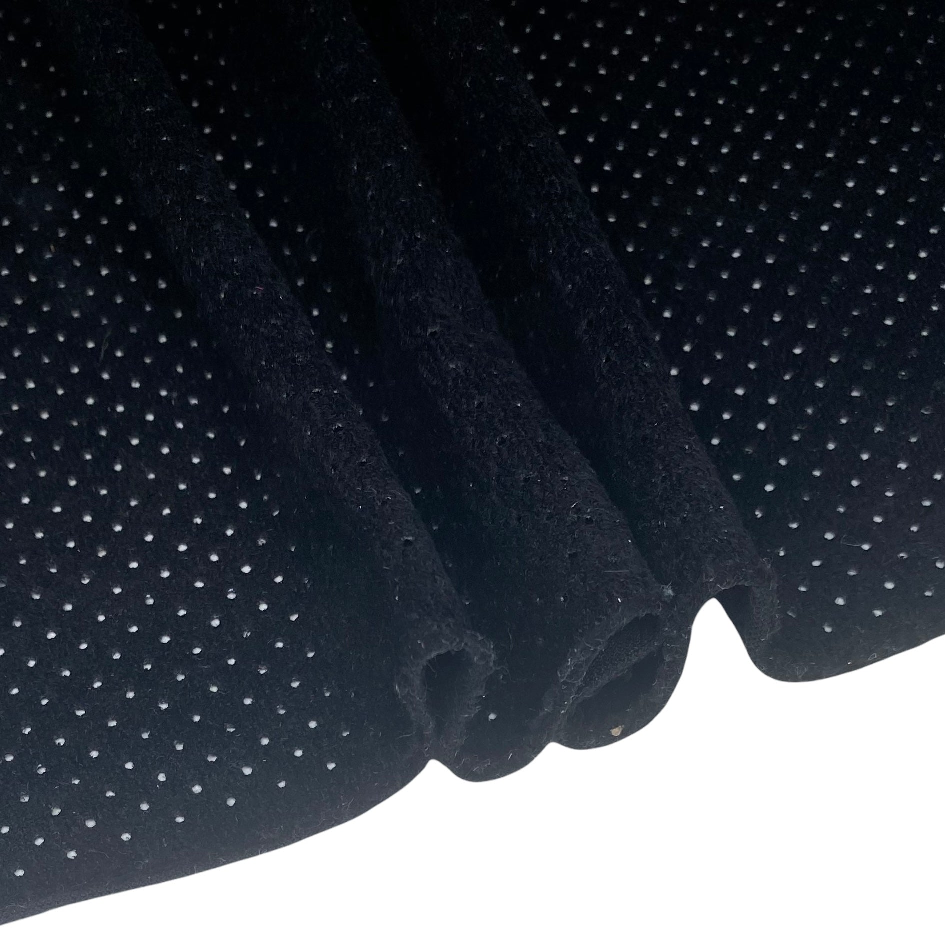 Perforated Faux Suede - Black