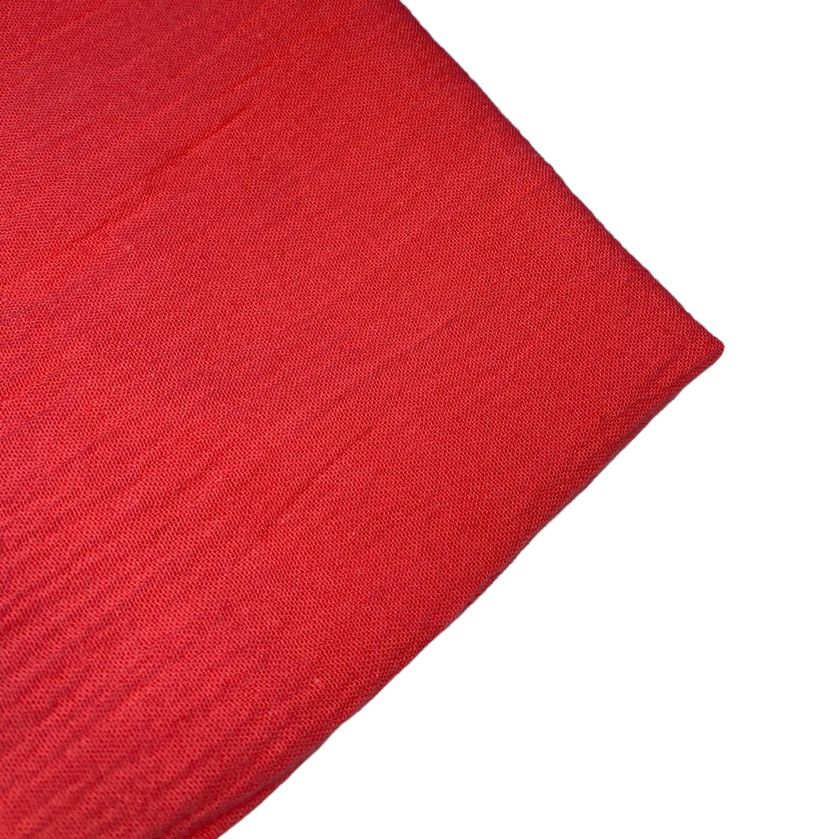 Crinkled Cotton - Coral Red
