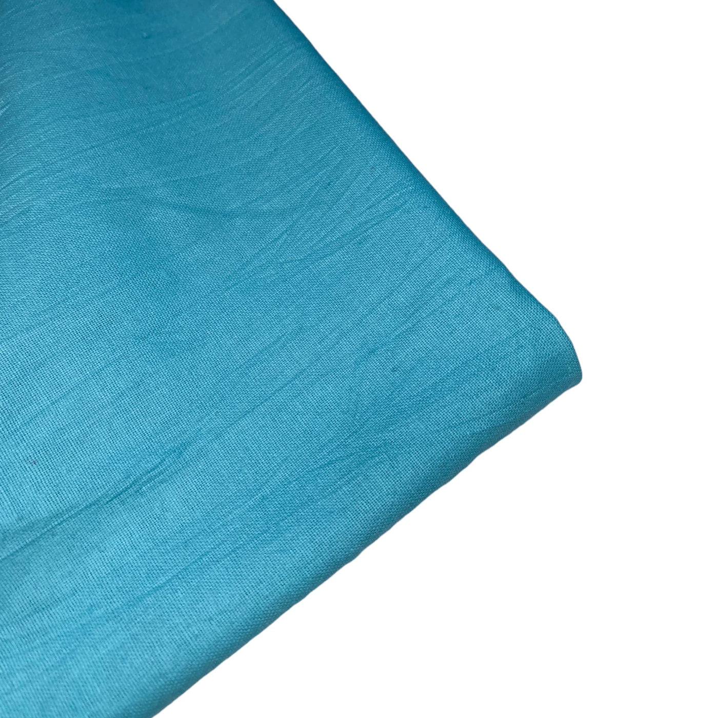 Crinkled Cotton - Aqua Blue