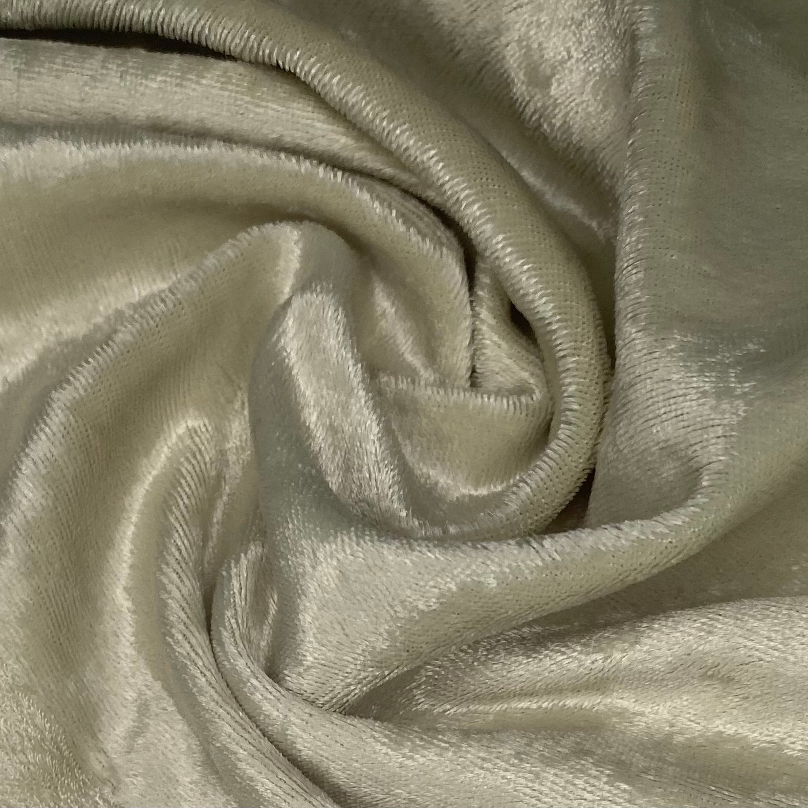 Crushed Stretch Velvet - Beige