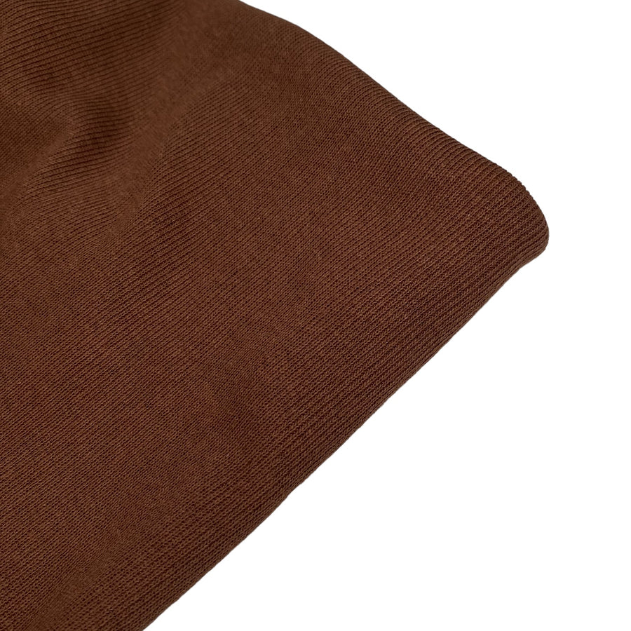 Cotton Tubular Rib Knit - Brown