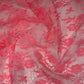 Floral Corded Lace with Scalloped Edges - Neon Pink